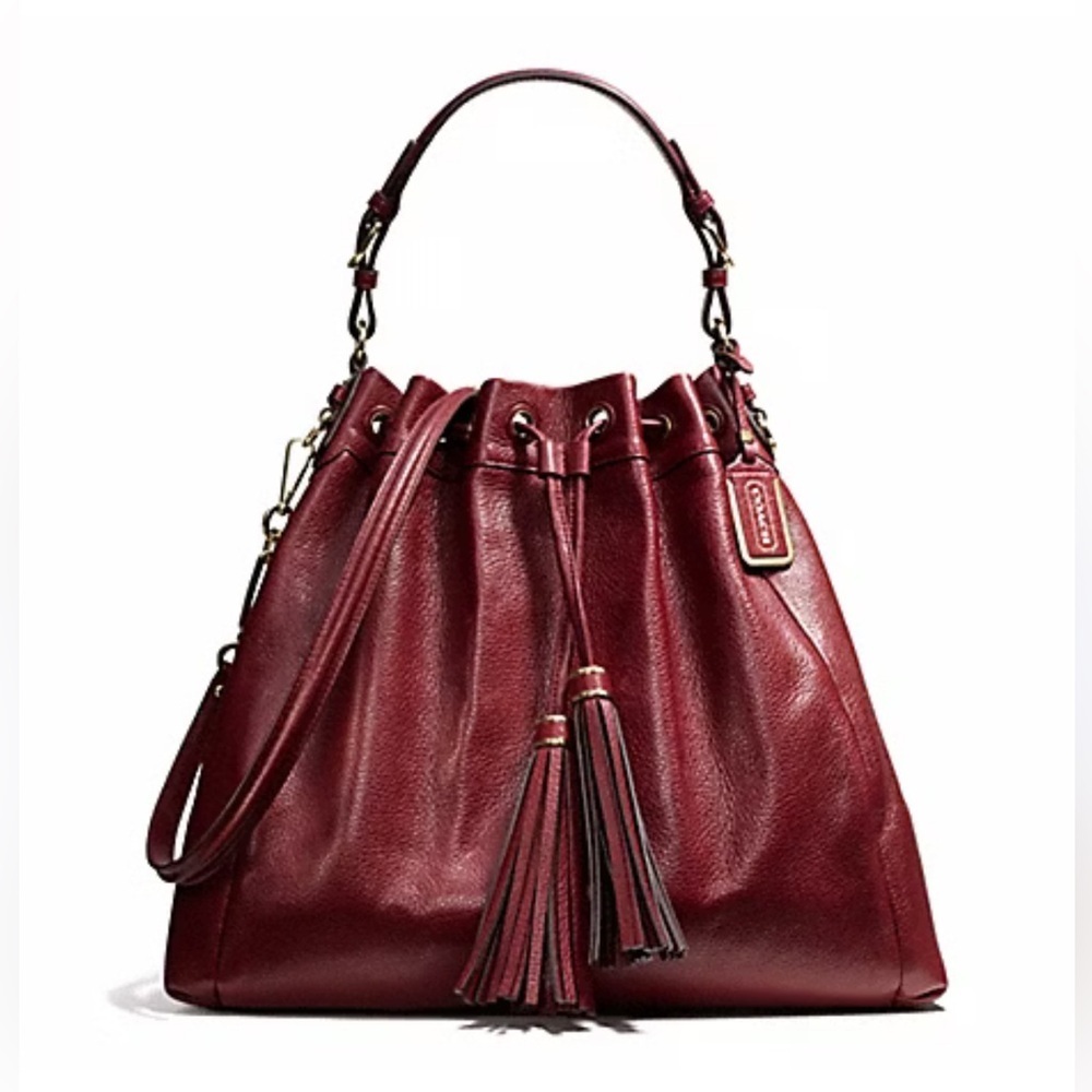 COACH Madison Pinnacle Leather Large Drawstring Shoulder Bag Purse F26343